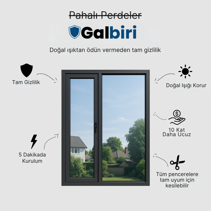 Galbiri™ Pencere Gizlilik Filmi